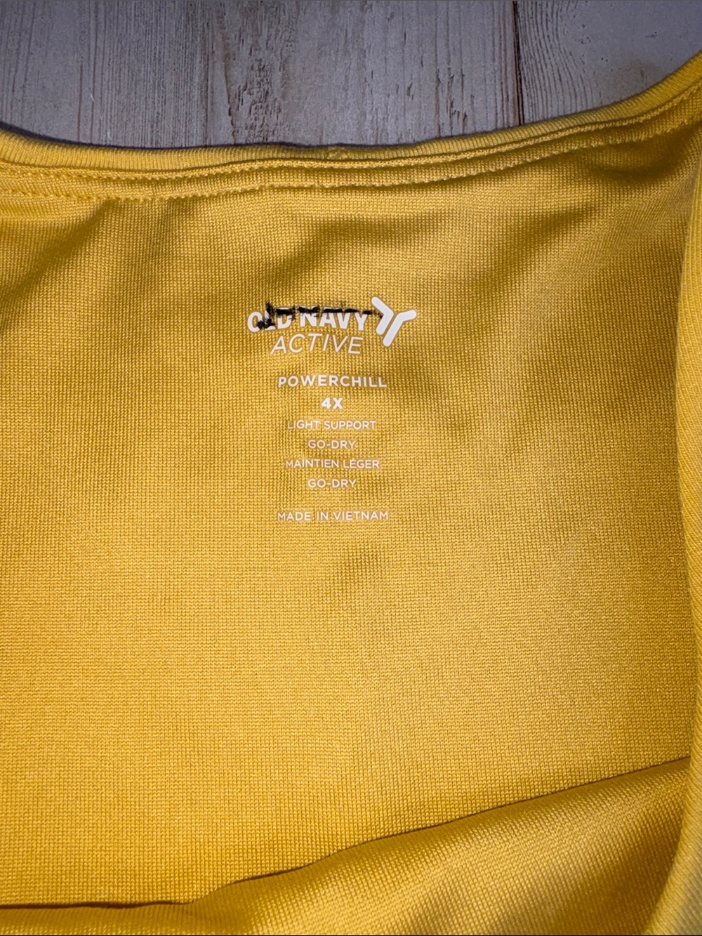 Old Navy Active PowerChill Light Support Yellow Cropped Sports Bra Plus Size 4X - Picture 2 of 15